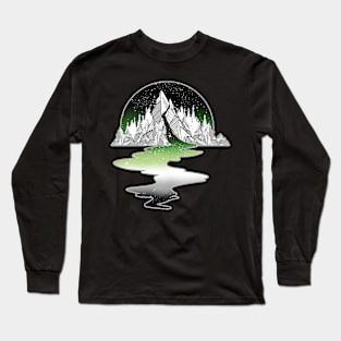 Aromantic Mountain River Long Sleeve T-Shirt